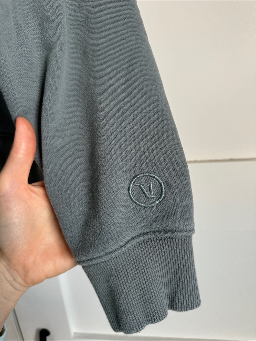 Vuori Sedona Rib Half Zip in Smoke Blue - Picture 2 of 7